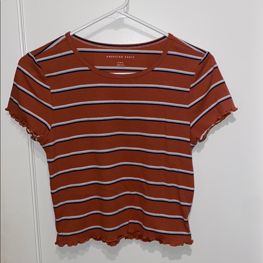 Striped cropped shorts leave